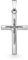 EDELIND Kreuz-Anhänger 333 Echtgold für Herren Damen, Goldanhänger 8 Karat Weißgold, Kettenanhänger mit Schmuck Geschenk Box