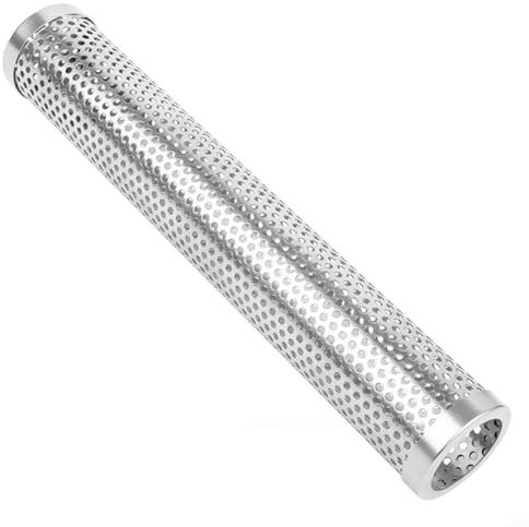 CWOQOCW Rolling Grilling Baskets, Stainless Steel BBQ Grill Basket Round Barbecue Net Tube for Outdoor Camping Picnic, Non-Stick Wire Mesh Cylinder for Fish, Vegetables & Meat(12 inches round)