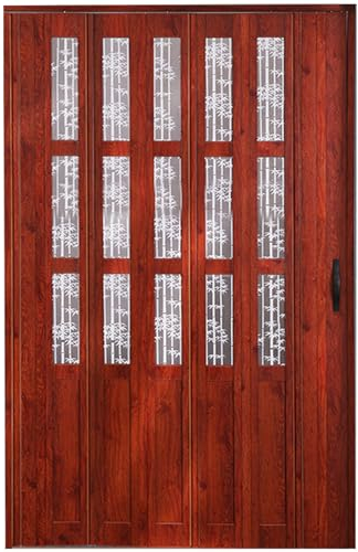 FalttüR Blackout Sliding Barn Panels Tür, Aluminium Folding Akkordeon Türen Innen Für Schlafzimmer Schrank Privatsphäre, Outdoor Wasserdicht Patio Hof Anwendung Tür / Raumteiler, Rot ( Color : WxH , S