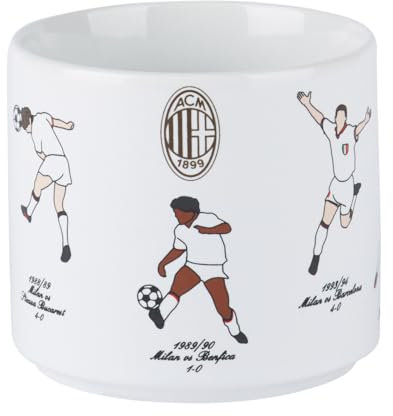 AC Milan Tazza in ceramica, con Momenti Iconici del Club, Prodotto Ufficiale, 400 ML