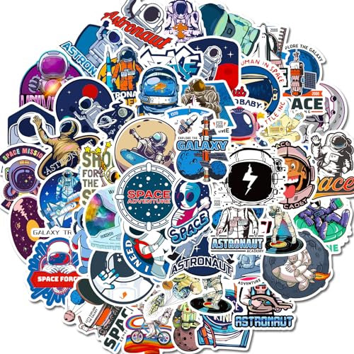 Space Planet Stickers for Laptop (50 PCS),Gift for Children Teens Adults Girl Boys,Waterproof Stickers for Water Bottle,Planet Vinyl Stickers for Scrapbook,Skateboard,Bike,Phone,Dairy