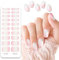 Yamobi 20 Stück UV Gel Folien Nagelfolie UV Härtend, Selbstklebende Nagelsticker, UV Gel Nail Sticker, Gel Strips, Für Nägel, Nagel Folien Set für DIY, Wasserdicht und Langlebig