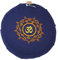 Yogimudra Ersatzbezug für Rund-Zafu mit OM Ø35x15 cm – 1-teilig mit Reißverschluss – Außenbezug für Yoga- & Meditationskissen (Blau)
