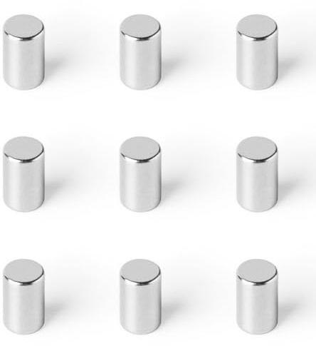Strong Magnets Neodym Magnet - Rund 5 x 8 mm - 100 Stück - Extra stark, hält bis 1 KG - Für Magnettafel, Kühlschrank, Whiteboard, Pinnwand, Büro