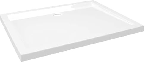 Rectangular High Gloss ABS Shower Base Tray 70x90 cm, Low Threshold Shower Tray with Fiberglass Reinforcement