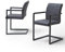 Freischwinger Kian A (4er Set) MCA Vintage grau Metall schwarz Grau Schwarz Kunstleder
