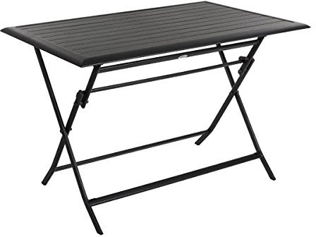 Hespéride - Rechteckiger klappbarer Gartentisch Azua in Graphitgrau - 4 Plätze - Graphitgrau