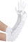 Babeyond Damen Handschuhe Satin Classic Opera Fest Party Audrey Hepburn Handschuhe 1920er Stil Handschuhe Elastisch Erwachsene Größe Ellenbogen bis Handgelenk Länge 52/55cm (Lang Gefaltet 52cm / Weiß)
