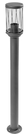 GTV - Gartenleuchte KERTA | Leuchten Aussen Wegeleuchte | Lampen für Außen Garten| E27, MAX.12W, AC220-240V, IP44 | Pfosten 80 cm
