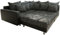 DELIFE Eckcouch Clovis Schwarz Hocker Armlehne Ottomane Links Ecksofa modular