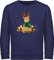 Sweatshirt Kinder Pullover für Jungen Mädchen - Weihnachten Geschenke Christmas - süßer Elch - 128 (7/8 Jahre) - Navy Blau - weihnachtspulli weihnachtssweatshirt weihnachtsmotiv süßes Sweater