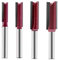 Juego de 4 brocas rectas de carburo de tungsteno para fresadora de madera de 1/4 pulgadas Corte Aguj