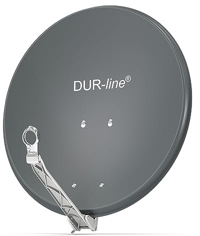DUR-line Select 60cm x 65cm Alu Satelliten-Schüssel Anthrazit [ Test SEHR GUT *] Aluminium Sat-Spiegel