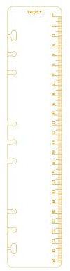 B5 9-rings fai da te in plastica trasparente rotondo anello View Binder binding cover Protector Loose Spiral notebook cover Hoder 1 count B5 9 Holes Today Ruler 01 Gold