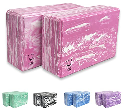 Base yoga Yoga Block - 1 oder 2 PC-Set - Einzigartiger starker/fester/leichter EVA-Schaumblock/Ziegel