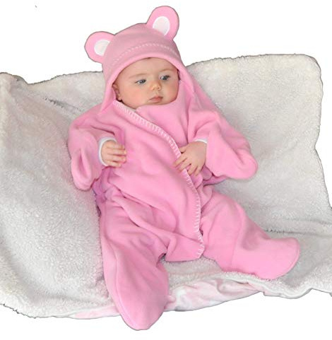 Baby Wrap blanket in Luxury Gift Box by BABY BLISS Star Wrap Fleece for Newborns Infants and Toddlers 2 – 12 Month’s Boy Girl Super Soft Great for Travel Strollers and Car Seats (Pink)