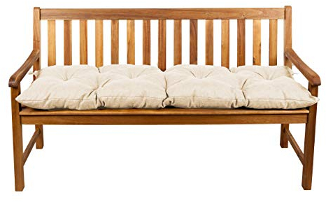 Gutekissen® Bankauflage Stuhlkissen Hollywoodschaukel Garten LS (120x40, Creme)