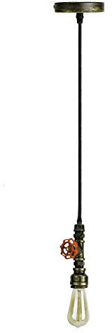 Lámpara colgante de techo estilo steampunk vintage, industrial, retro, para restaurante, cocina, baño, ventilador de techo (latón vintage)