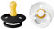 BIBS Colour Schnuller 2er-Pack, BPA-frei, Kirschform Nippel. Naturkautschuk/Latex, Hergestellt in Dänemark. Größe 1 | 0+ Monate | 2-Pack, Black/White