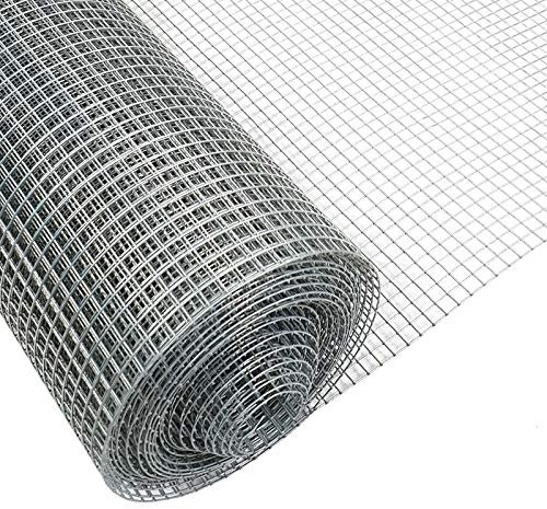 Volierendraht Verzinkt Maschenweite 12x12mm 4-Eck verzinkter Stahl Drahtgitter (10m, 1,40mm)