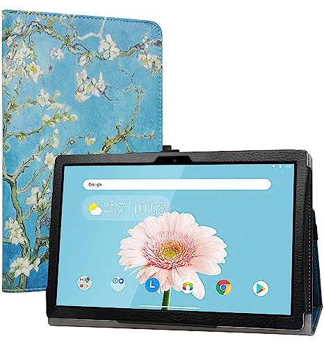 LiuShan Compatible con TECLAST P20HD Funda,TECLAST M40 Funda,TECLAST M40H Funda, Folio Soporte PU Cuero con Funda Caso para 10.1 TECLAST P20HD /M40/M40SE/M40 Pro Tablet,Almond Blossom