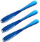 Hoshen Lot de 3 couteaux à beurre, râpe à beurre, couteau à pain, couteau à confiture, spatule à fromage, ustensiles de cuisine - Bleu