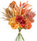 KIRIFLY Kunstblumen Künstliche Pflanzen Blumen Deko Seidenblumen Blumenarrangements Kernstück Hochzeit Blumenstrauß(Herbstrot)