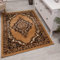 Teppich-Home Orient Orient Teppich klassisch gewebt Ornamente Blumen Muster Rot Beige Grau Schwarz Größe 280x380 cm B8757