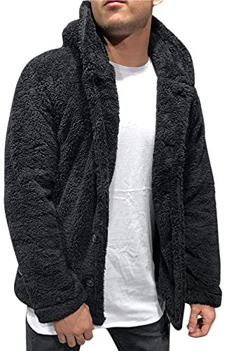 Veste Polaire Homme Chaude,Homme Hiver Chaud Sweats épaisse Veste à Capuche Doublée Polaire Manteaux Doux Hoodie Blousons Sweat-Shirts Couleur Patchwork Manches