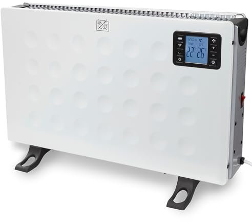 Perel Convecteur connecté, pour usage intérieur, 3 niveaux de chauffe, 2000 W
