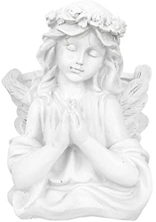 Happyyami Pot De Fleurs Résine Créatif avec Statue Ange Décoration Artistique pour Jardin Maison Et Événements Spéciaux pour Plantes Et Succulentes