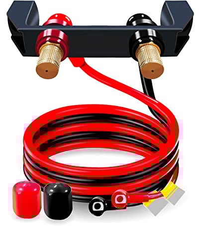 Can Am X3 Polaris RZR 2 or 4 Seats Heavy Duty Remote Battery Charging Posts Kit with Cable and Mounting Bracket for UTV ATV Truck Car Trailer Boat