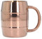 Beer Mug, Rose Gold Stainless Steel Barrel Mug Big Grip Beer Stein Double Walled Insulated Coffee Mugs with Handle for Home Travel(L)