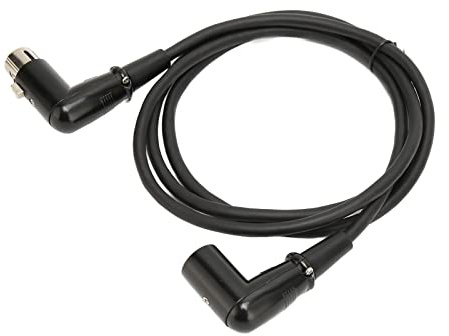 XLR-Mikrofonkabel, Stecker auf Buchse, Rechtwinkliges Mikrofonkabel mit Versilberten 3-poligen und Sauerstofffreien Kupferleitern ((OFC)), 1,5 M