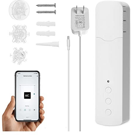 TM616EGZT Intelligent Pull Bead Curtain Motor Electric Curtain Motors Mobilephone APP Control Voice Control Quiet (Color : U-K)