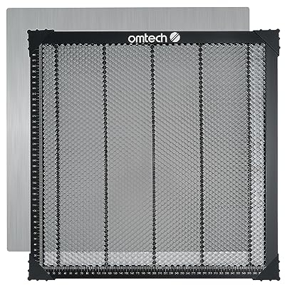 OMTech Tavolo a Nido d'Ape Laser 400x400mm Laser Honeycomb Nido d'Ape Laser in Metallo per Macchine Incisori e Taglierine Laser CO2, Piano di Lavoro a Nido d'Ape Laser con Bilancia Incorporata