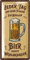 LANOLU Retro Blechschild BIER SCHAFFT WOHLBEHAGEN - lustige Schilder mit Sprüchen, Bar Dekoration für Partykeller, Kneipen Bardeko - Geschenkidee Papa zum Vatertag 16x32cm
