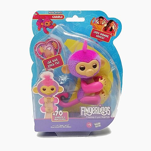 Bizak Fingerlings Charlie, interaktiver Scherzartikel von Allen, liebt es zu lachen und super lächelnde Witze, mit über 70 verschiedenen Geräuschen und Reaktionen, mit eigener Persönlichkeit