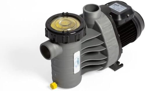 poolomio® Pompe de filtration piscine Aqua Plus 4 (4,0 m³/h) - piscine auto-amorçante 360 W préfiltre circulation silencieuse pour piscine jusqu'à 20 m³ - convient aux filtres à sable de Ø 300-350 mm