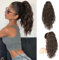 BRIKABIA Blonde Ponytail Extension Pferdeschwanzverlängerung Haarteil mit Klammer, Lange, Gewellte, Lockige Pferdeschwanz Haarteil Clip in Haarverlängerung für Frauen, 40cm, Schokoladenbraun
