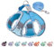 AIITLE Durable Hundegeschirr und Leine Set für Spaziergänge, Schritt in Welpengeschirr, weiche atmungsaktive Haustier Zubehör, reflektierende Bänder, für extra kleine Hunde und Hauskatzen Blau XXXS