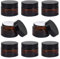 8 Piezas Tarros Cristal Ambar 20ml, Tarros Vidrio de Crema Marrón, Frascos Muestras de Cosméticos, con Tapa Interior Vacía Crema Rellenables para Muestras con Tapa para Crema, Loción, Polvo