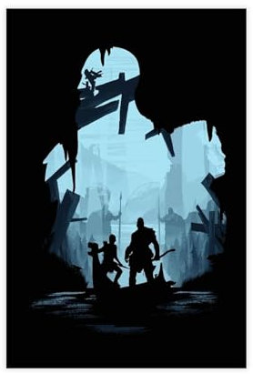 Game God of War Retro-Poster auf Leinwand, Schlafzimmer, Dekoration, Sport, Landschaft, Büro, Raumdekoration, Geschenk, 30 x 45 cm