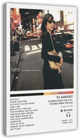 Pj Harvey Stories From The City Album Poster Leinwand Poster Wandkunst Dekor Druck Bild Gemälde für Wohnzimmer Schlafzimmer Dekoration Rahmenstil 60 x 90 cm