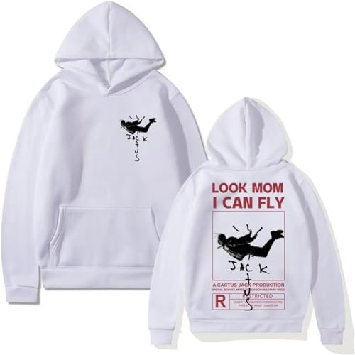 EVERLUCK Travis Hiphop Sweat à capuche Scott Wish You Were Here Unisexe Look Astroworld Mom I Can Fly Sweatshirts pour femmes et hommes, 03 Fly Travis, S