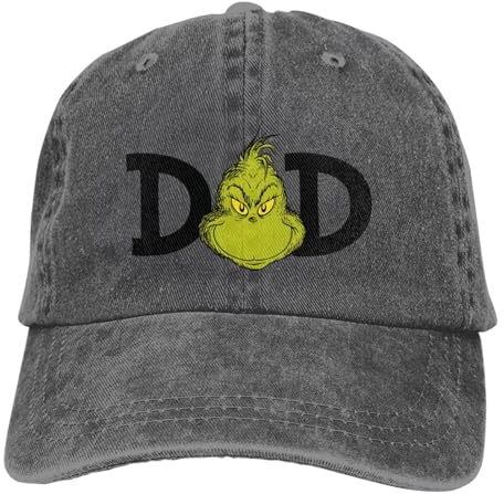 Hut Mode Hip Hop Weihnachten-S-Grün-S-Grinch Männer Frauen Baseballkappen Distressed Denim Cap lässig Outdoor-Aktivitäten Snapback Hut Geburtstagsgeschenk