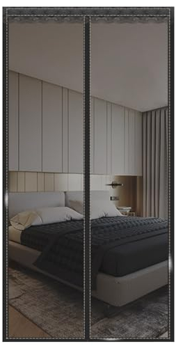 Aisprts Zanzariera Magnetica per Porta 120x220cm Protezione Dagli Insetti Facile Installazione Adesiva Senza Forare per Porte di Balconi, Cantine e Patio, Nero