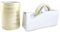 KLEBESHOP24 Klebebandabroller inklusive 8 Rollen Klebeband je 19 mm x 66 m/weiß