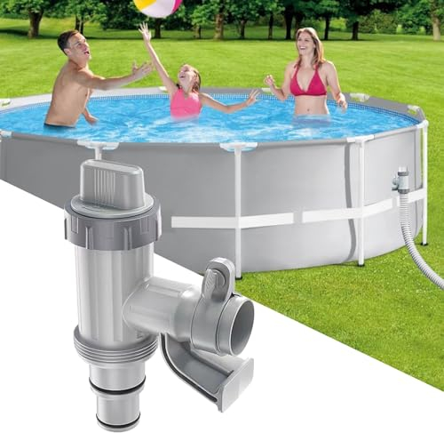 Robinet de Piscine Plus 2 en 1 - Valve à Piston pour Piscine Hors-Sol - Pièces de Rechange et Accessoires pour Intex/Bestway/Coleman - Vanne d'Arrêt pour Pompe