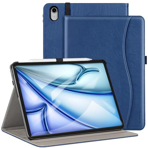 Ztotopcases Cover per iPad Air 13 Pollici 2024 M2,Cover Folio In Pelle (Supporta La Ricarica Della Matita Dell'iPad) Con Funzione Di Sospensione/Risveglio Automatico per iPad Air 13 Custodia-Blu